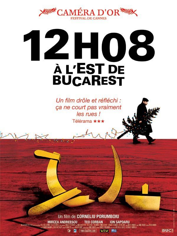 Affiche du film 12h08 à l’est de Bucarest (2006) de Corneliu Porumboiu. Voir 12h08 à l’est de Bucarest en streaming / torrent sur meilleurs-films.fr