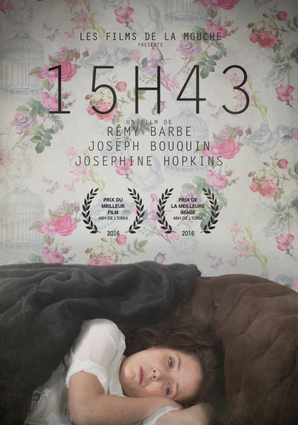Affiche du court métrage 15h43 (2016) de Joseph Bouquin. Voir 15h43 en streaming / torrent sur meilleurs-films.fr