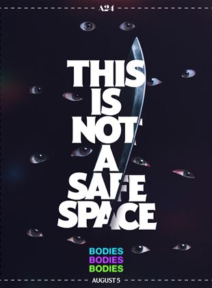 Affiche du film Bodies, Bodies, Bodies (2022) de Chloe Okuno. Voir Bodies, Bodies, Bodies en streaming / torrent sur meilleurs-films.fr