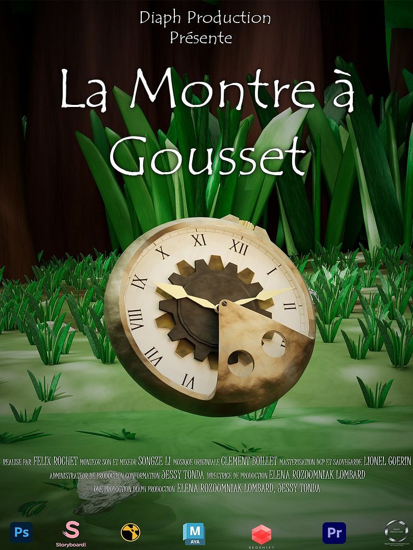 Affiche du court métrage La Montre à gousset (2025) de Félix Rochet. Voir La Montre à gousset en streaming / torrent sur meilleurs-films.fr