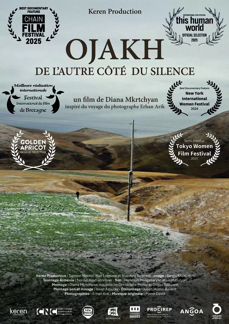 Affiche du film Ojakh de l’autre côté du silence (2025) de Diana Mkrtchyan Affiche du film Ojakh de l’autre côté du silence (2025) de Diana Mkrtchyan. Voir Ojakh de l’autre côté du silence en streaming / torrent sur meilleurs-films.fr