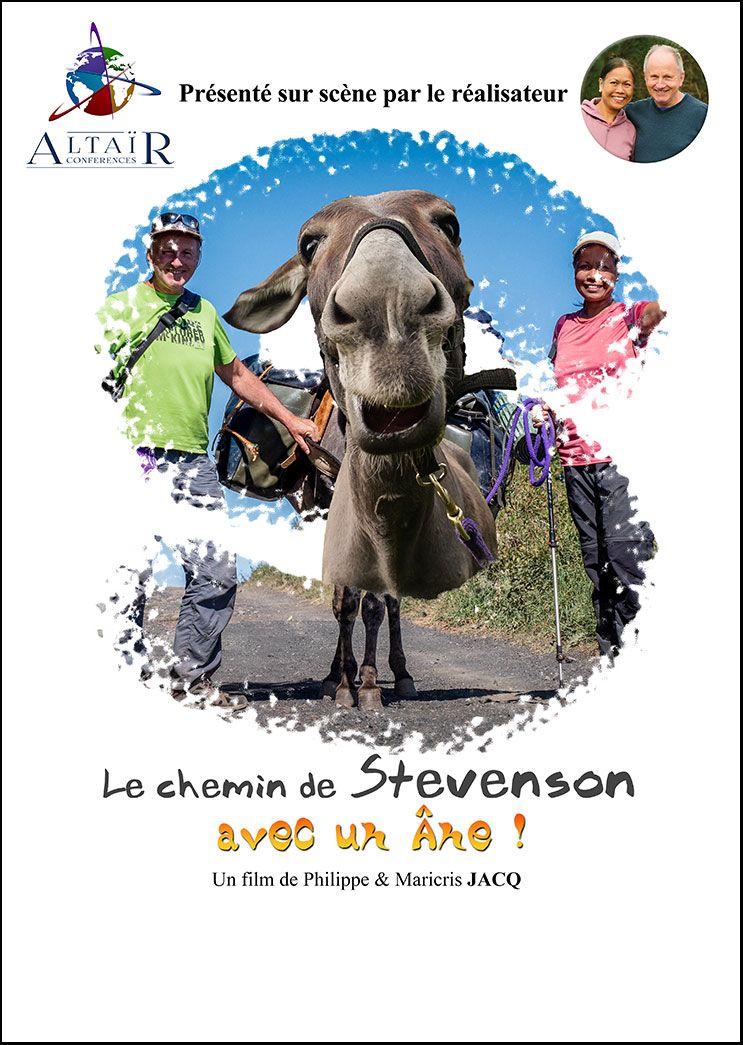 Affiche du film ALTAÏR conférences – Le Chemin de Stevenson avec un âne (2023) de Philippe Jacq. Voir ALTAÏR conférences – Le Chemin de Stevenson avec un âne en streaming / torrent sur meilleurs-films.fr