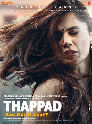 Affiche du film Thappad (2020) de Anubhav Sinha. Voir Thappad en streaming / torrent sur meilleurs-films.fr