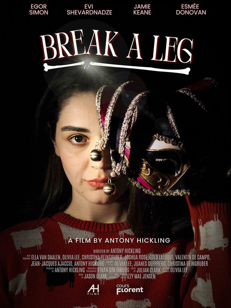 Affiche du court métrage Break a Leg (2025) de Antony Hickling. Voir Break a Leg en streaming / torrent sur meilleurs-films.fr