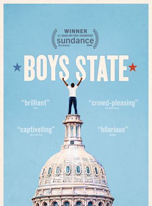Affiche du film Boys State (2020) de Amanda McBaine. Voir Boys State en streaming / torrent sur meilleurs-films.fr