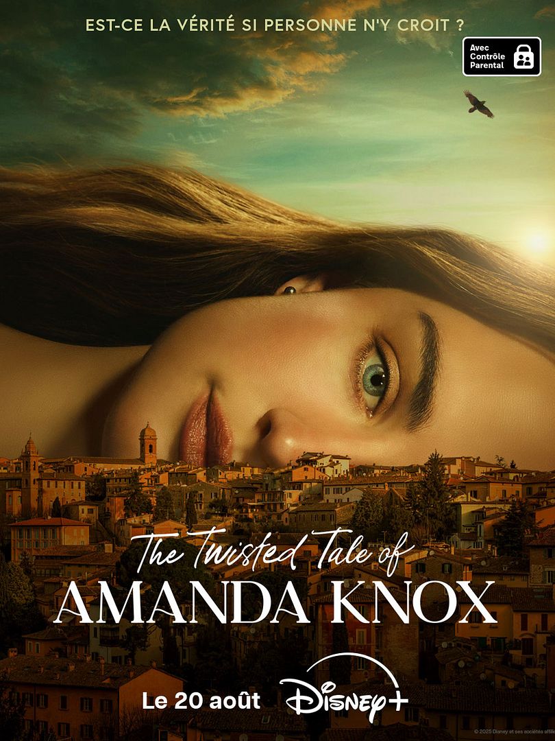 Affiche de la série The Twisted Tale Of Amanda Knox (2025) de K.J. Steinberg. Voir The Twisted Tale Of Amanda Knox en streaming / torrent sur meilleurs-films.fr