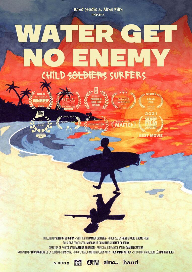 Affiche du court-métrage Water get no enemy (2023) de Damien Castera