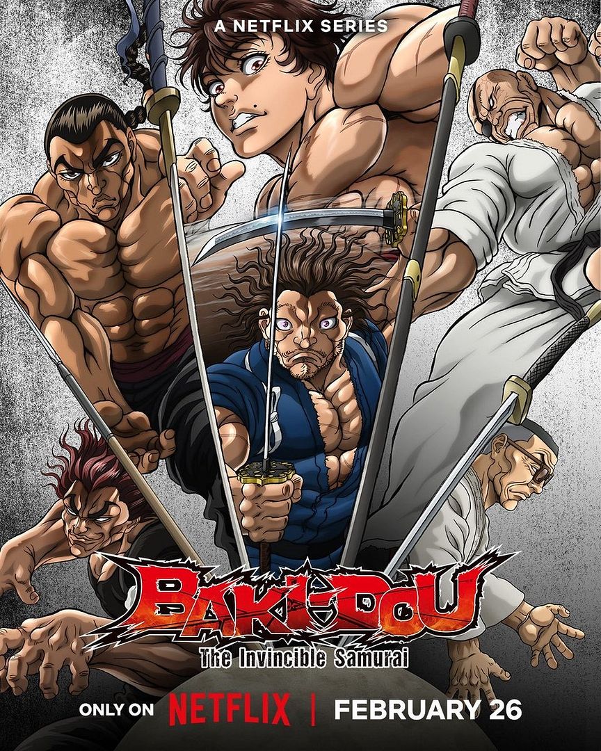 Affiche de la série BAKI-DOU : Le samouraï invincible (2026) de . Voir BAKI-DOU : Le samouraï invincible en streaming / torrent sur meilleurs-films.fr