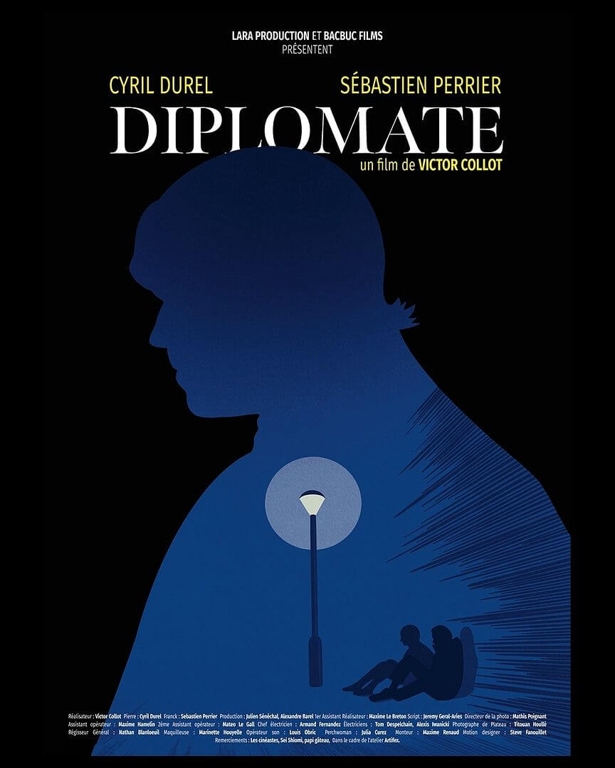Affiche du court métrage Diplomate (2025) de Victor Collot. Voir Diplomate en streaming / torrent sur meilleurs-films.fr