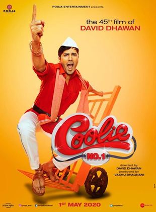 Affiche du film Coolie No. 1 (2020) de David Dhawan. Voir Coolie No. 1 en streaming / torrent sur meilleurs-films.fr