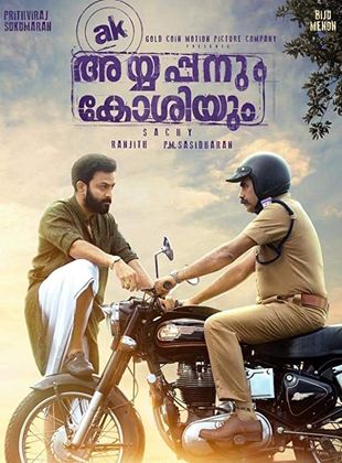 Affiche du film Ayyappanum Koshiyum (2020) de Sachy K R. Voir Ayyappanum Koshiyum en streaming / torrent sur meilleurs-films.fr