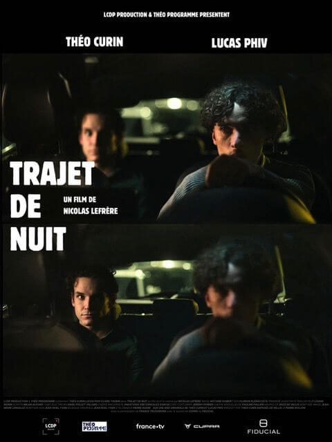 Affiche du court métrage Trajet de nuit (2025) de Nicolas Lefrère. Voir Trajet de nuit en streaming / torrent sur meilleurs-films.fr