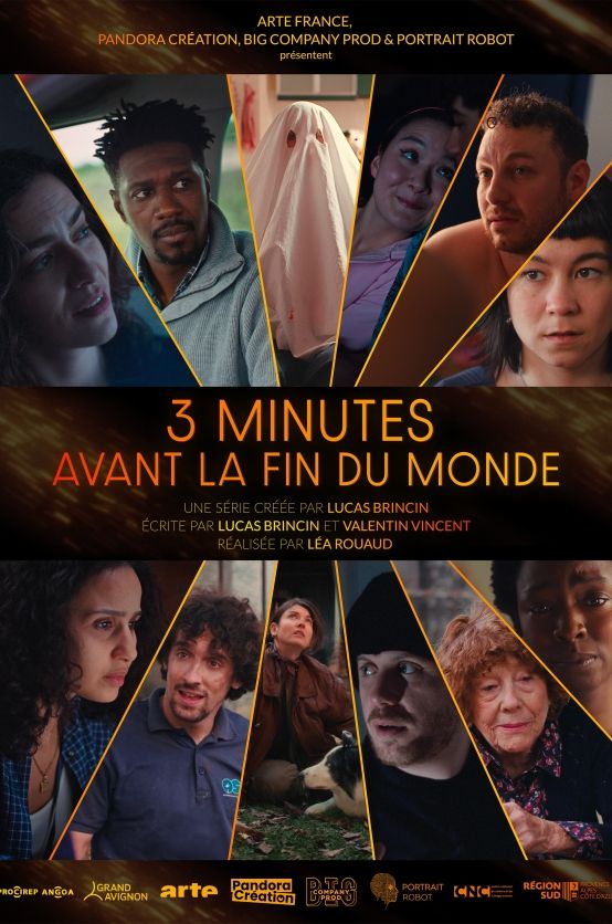 Affiche de la série 3 minutes avant la fin du monde (2026) de Lucas Brincin. Voir 3 minutes avant la fin du monde en streaming / torrent sur meilleurs-films.fr