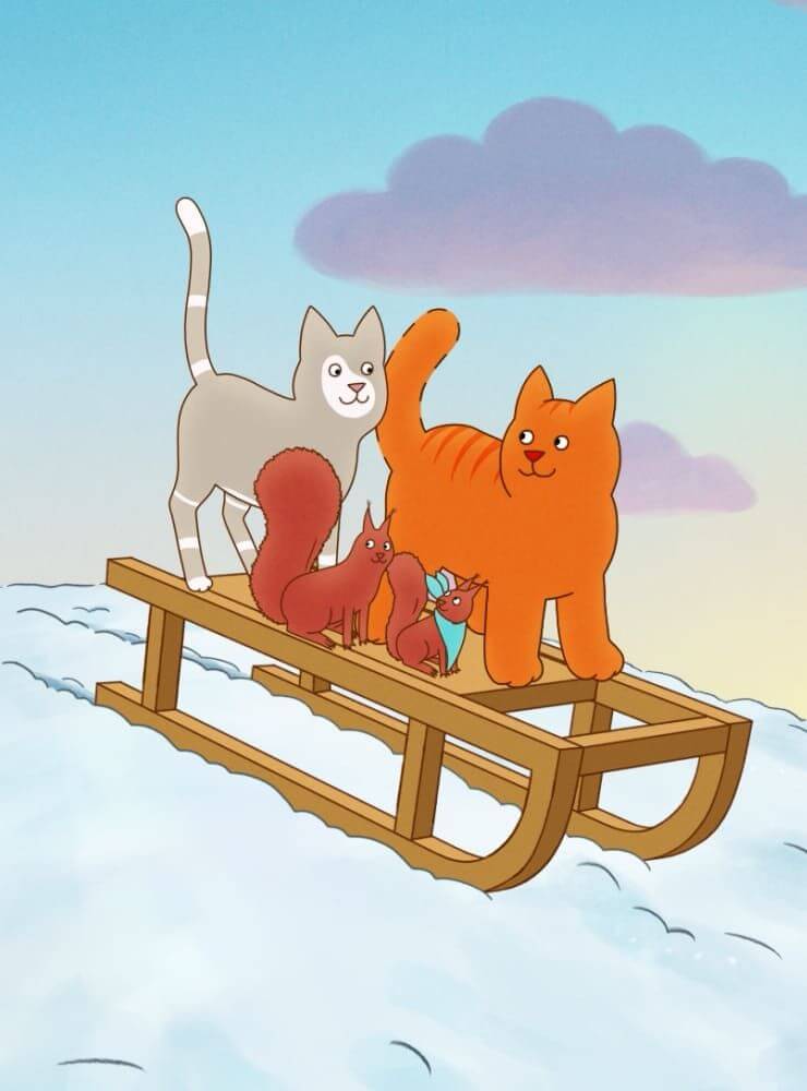 Affiche du court-métrage Le merveilleux hiver de Tom le chat (2026) de Joost Van Den Bosch