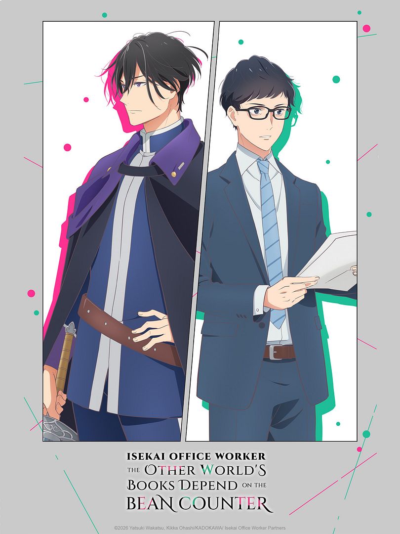 Affiche de la série Isekai Office Worker: The Other World&rsquo;s Books Depend on the Bean Counter (2026) de . Voir Isekai Office Worker: The Other World&rsquo;s Books Depend on the Bean Counter en streaming / torrent sur meilleurs-films.fr