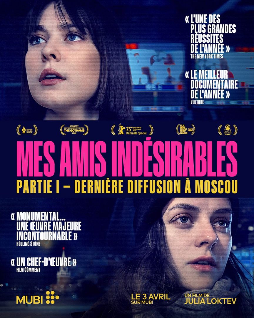 Affiche du film Mes amis indésirables partie 1 : Dernière Diffusion à Moscou (2025) de Julia Loktev. Voir Mes amis indésirables partie 1 : Dernière Diffusion à Moscou en streaming / torrent sur meilleurs-films.fr
