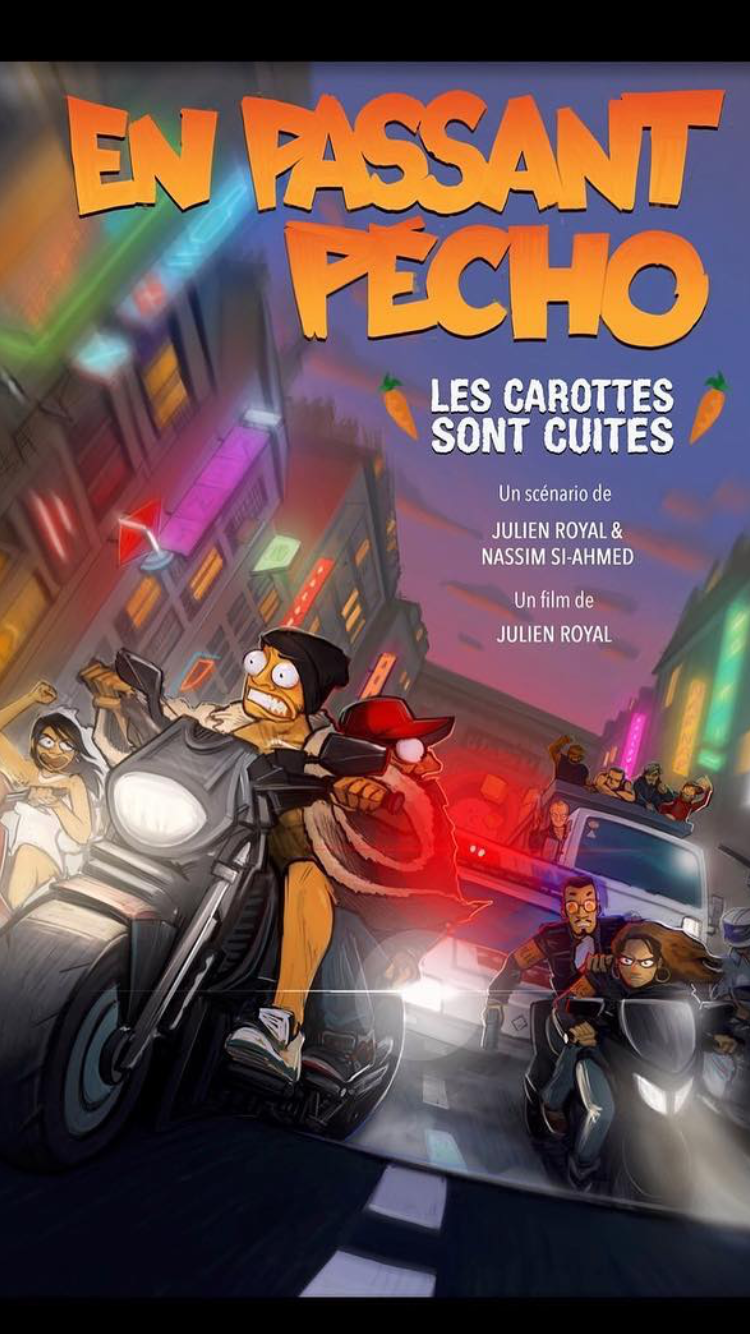 Affiche du film En Passant Pécho « Les Carottes Sont Cuites » (2021) de Julien Royal. Voir En Passant Pécho « Les Carottes Sont Cuites » en streaming / torrent sur meilleurs-films.fr