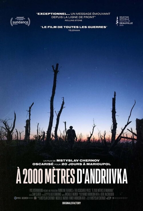 Affiche du film À 2000 mètres d’Andriivka (2025) de Mstyslav Chernov. Voir À 2000 mètres d’Andriivka en streaming / torrent sur meilleurs-films.fr