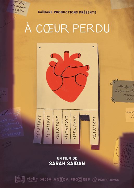 Affiche du court métrage A coeur perdu (2025) de Sarah Saidan. Voir A coeur perdu en streaming / torrent sur meilleurs-films.fr