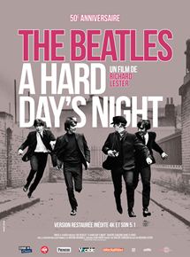 Affiche du film A Hard Days night (Quatre garçons dans le vent) (1964) de Richard Lester. Voir A Hard Days night (Quatre garçons dans le vent) en streaming / torrent sur meilleurs-films.fr