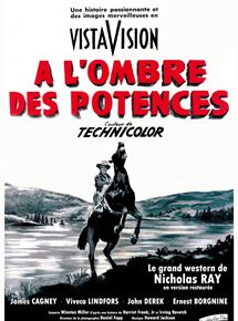 Affiche du film A l’ombre des potences (1955) de Nicholas Ray. Voir A l’ombre des potences en streaming / torrent sur meilleurs-films.fr