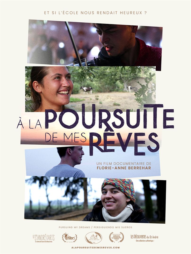 Affiche du film À la Poursuite de mes Rêves (2021) de Florie-Anne Berrehar. Voir À la Poursuite de mes Rêves en streaming / torrent sur meilleurs-films.fr
