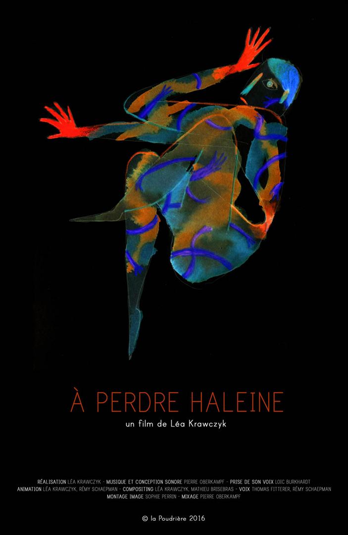 Affiche du court métrage À perdre haleine () de Léa Krawczyk. Voir À perdre haleine en streaming / torrent sur meilleurs-films.fr
