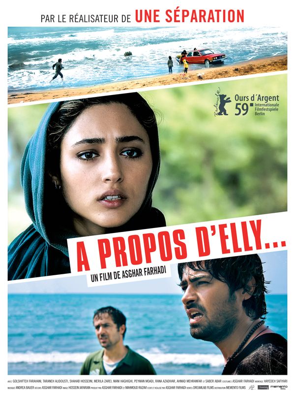 Affiche du film A propos d’Elly (2009) de Asghar Farhadi. Voir A propos d’Elly en streaming / torrent sur meilleurs-films.fr