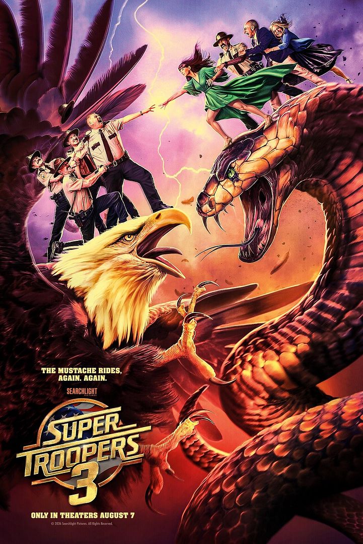 Affiche du film Super Troopers 3 (2026) de Jay Chandrasekhar. Voir Super Troopers 3 en streaming / torrent sur meilleurs-films.fr