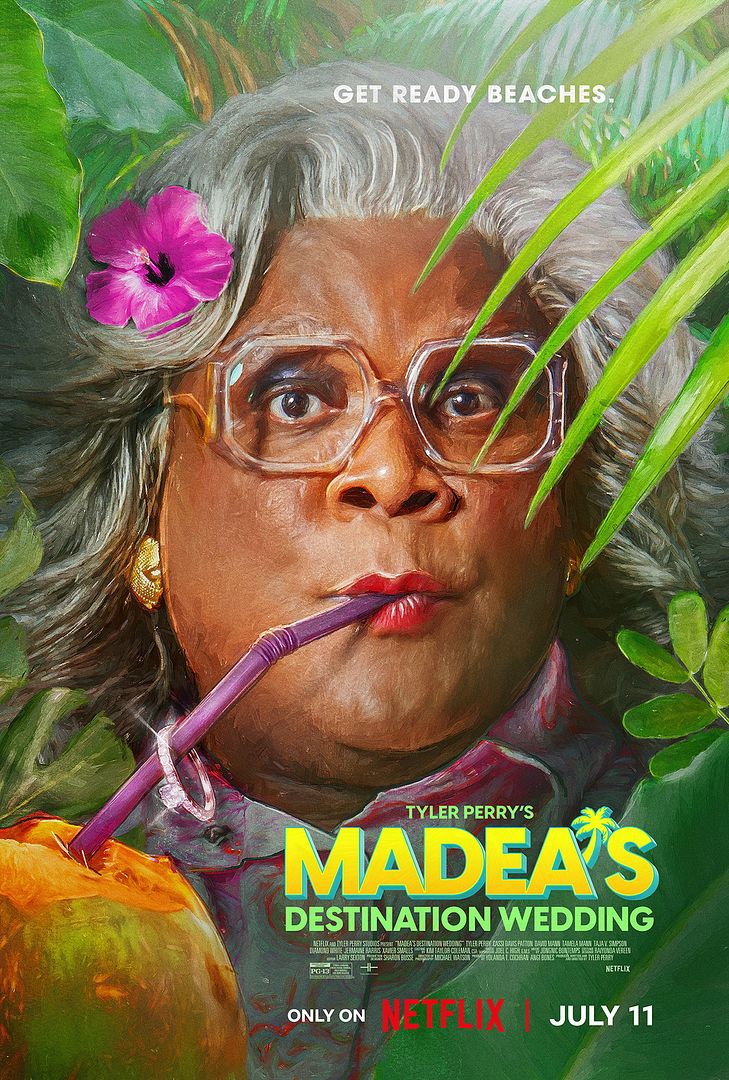 Affiche du film Madea : Mariage exotique (2025) de Tyler Perry. Voir Madea : Mariage exotique en streaming / torrent sur meilleurs-films.fr