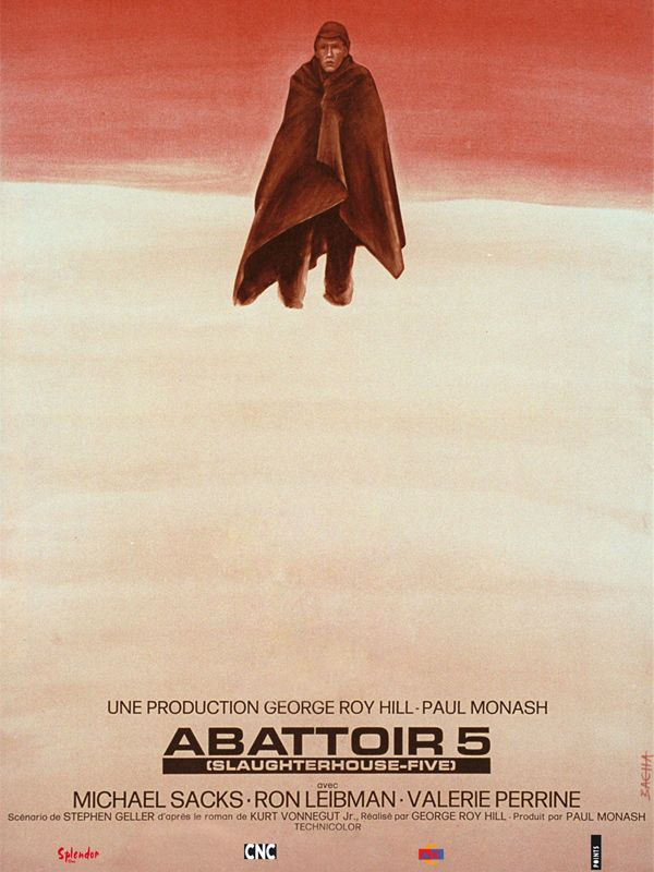 Affiche du film Abattoir 5 (1972) de George Roy Hill. Voir Abattoir 5 en streaming / torrent sur meilleurs-films.fr