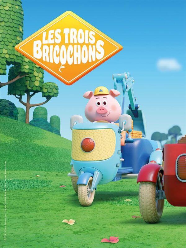 Affiche de la série Les Trois Bricochons (2025) de Marie Manand. Voir Les Trois Bricochons en streaming / torrent sur meilleurs-films.fr