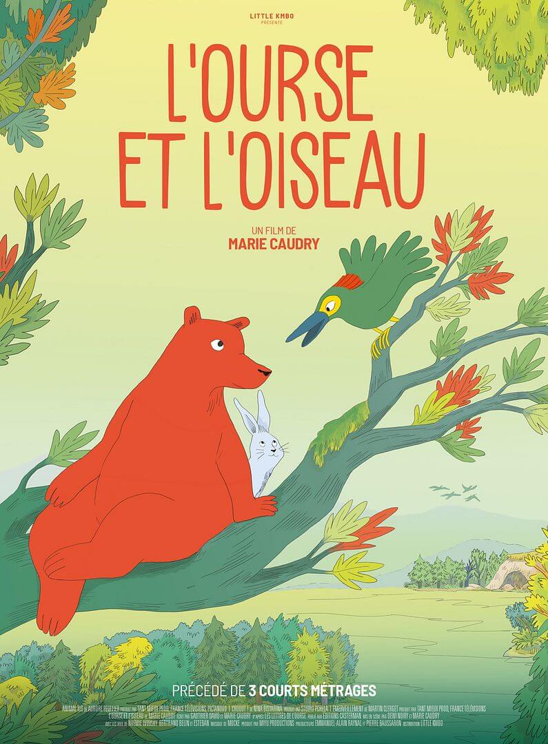 Affiche du court-métrage L'Ourse et l'oiseau (2026) de Marie Caudry