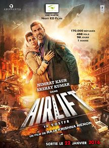 Affiche du film Airlift (2015) de Raja Menon. Voir Airlift en streaming / torrent sur meilleurs-films.fr