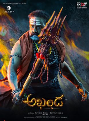 Affiche du film Akhanda (2021) de Boyapati Srinu. Voir Akhanda en streaming / torrent sur meilleurs-films.fr