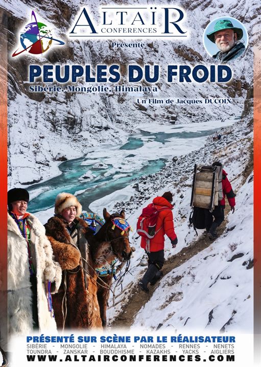 Affiche du film Altaïr Conférences – Peuples du froid : Sibérie, Mongolie, Himalaya (2023) de Jacques Ducoin. Voir Altaïr Conférences – Peuples du froid : Sibérie, Mongolie, Himalaya en streaming / torrent sur meilleurs-films.fr
