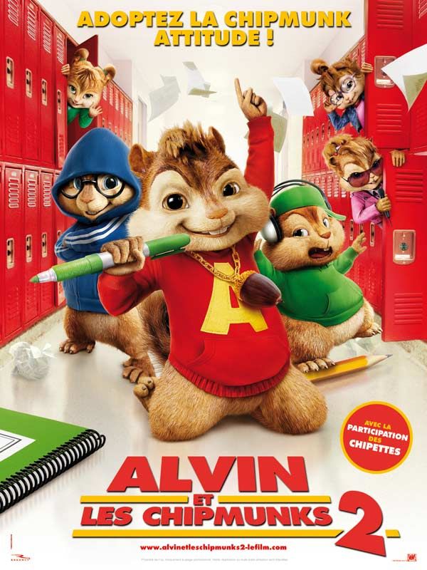 Affiche du film Alvin et les Chipmunks 2 (2009) de Betty Thomas. Voir Alvin et les Chipmunks 2 en streaming / torrent sur meilleurs-films.fr