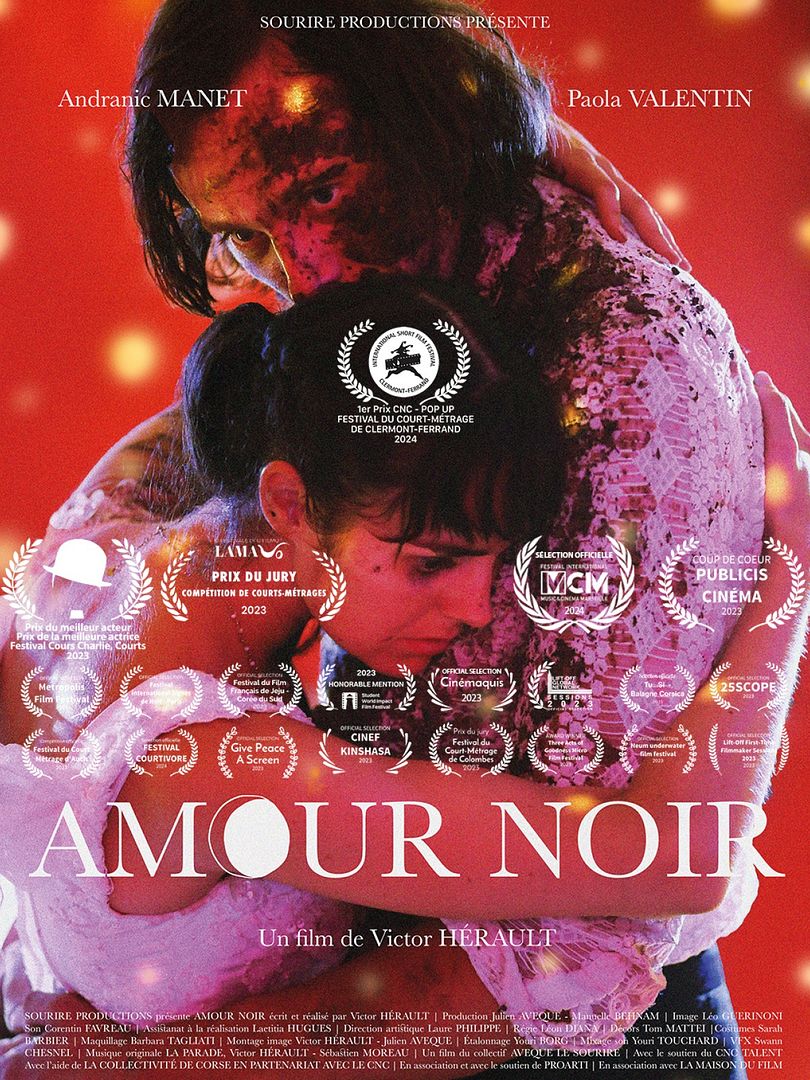 Affiche du court métrage Amour Noir (2025) de . Voir Amour Noir en streaming / torrent sur meilleurs-films.fr