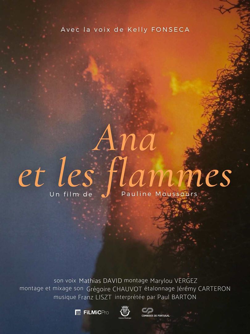 Affiche du court métrage Ana et les flammes (2019) de Pauline Moussours. Voir Ana et les flammes en streaming / torrent sur meilleurs-films.fr