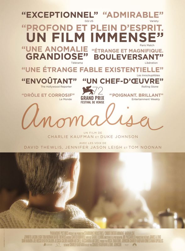 Affiche du film Anomalisa (2015) de Charlie Kaufman Affiche du film Anomalisa (2015) de Charlie Kaufman. Voir Anomalisa en streaming / torrent sur meilleurs-films.fr