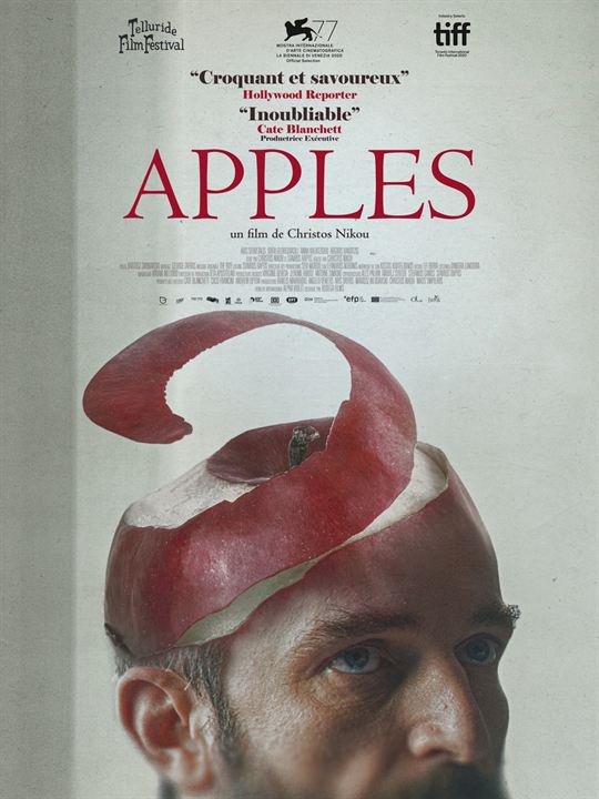 Affiche du film Apples (2022) de Christos Nikou. Voir Apples en streaming / torrent sur meilleurs-films.fr