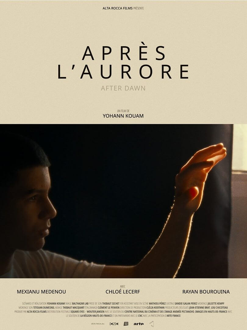 Affiche du court métrage Après l’aurore (2026) de Yohann Kouam Affiche du court métrage Après l’aurore (2026) de Yohann Kouam. Voir Après l’aurore en streaming / torrent sur meilleurs-films.fr