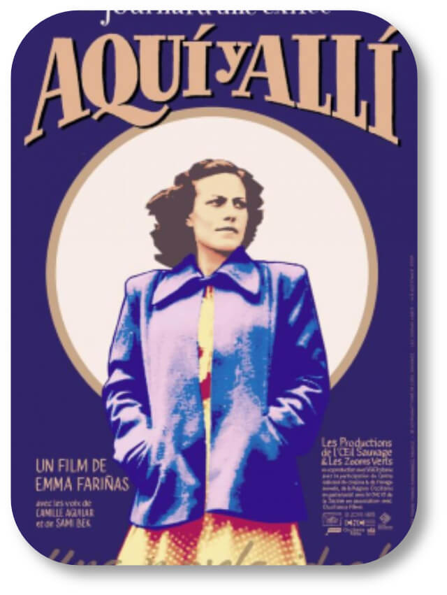 Affiche du court métrage Aquí y allí, journal d’une exilée (2025) de Emma Fariñas. Voir Aquí y allí, journal d’une exilée en streaming / torrent sur meilleurs-films.fr