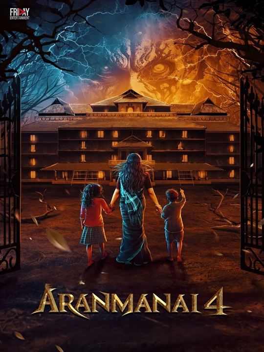 Affiche du film Aranmanai 4 (2024) de Sundar C.. Voir Aranmanai 4 en streaming / torrent sur meilleurs-films.fr