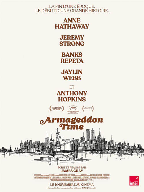 Affiche du film Armageddon Time (2022) de James Gray Affiche du film Armageddon Time (2022) de James Gray. Voir Armageddon Time en streaming / torrent sur meilleurs-films.fr