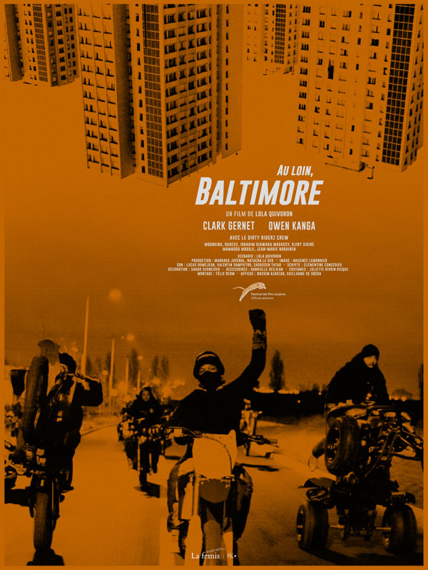Affiche du court métrage Au loin, Baltimore (2016) de Lola Quivoron. Voir Au loin, Baltimore en streaming / torrent sur meilleurs-films.fr