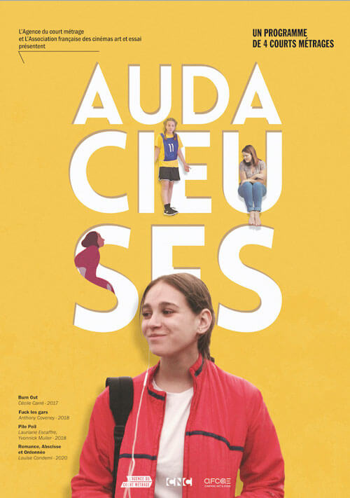 Affiche du court métrage Audacieuses (2021) de Anthony Coveney. Voir Audacieuses en streaming / torrent sur meilleurs-films.fr