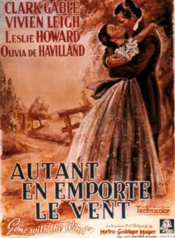 Affiche du film Autant en emporte le vent (1939) de George Cukor & Sam Wood & Victor Fleming.
