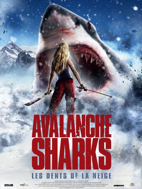 Affiche du film Avalanche Sharks – les dents de la neige (2013) de Scott Wheeler (II). Voir Avalanche Sharks – les dents de la neige en streaming / torrent sur meilleurs-films.fr