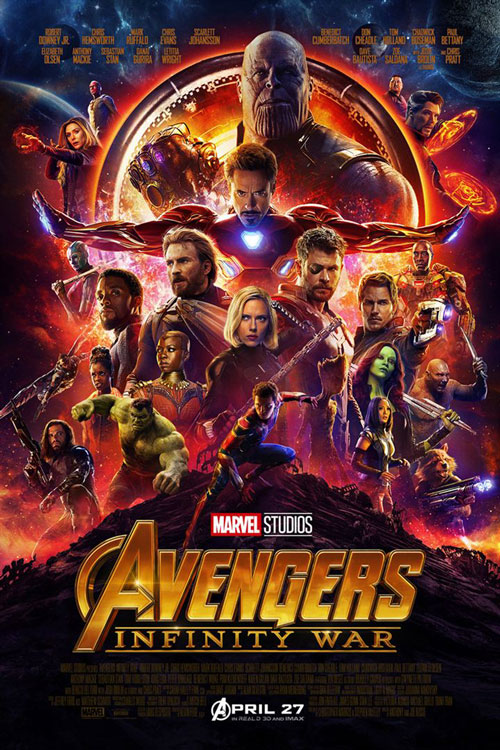 Affiche du film Avengers: Infinity War (2018) de Anthony Russo. Voir Avengers: Infinity War en streaming / torrent sur meilleurs-films.fr